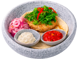 Бифштекс с питой из курицы
